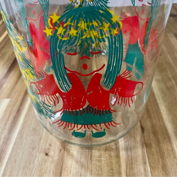 Christmas Carolers Around A Christmas Tree Jar with Red Lid Native American - Picture 4 of 12